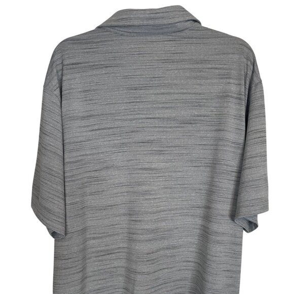 NWT Walter Hagen XXL Mens Grey Striped Polo Shirt Lightweight Breathable - Picture 10 of 15